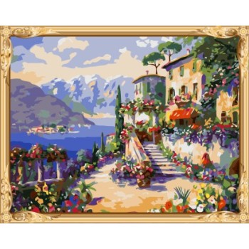Vorgedruckten leinwand zu malen Landschaftsmalerei von zahlen-sets für schlafzimmer dekor gx7555