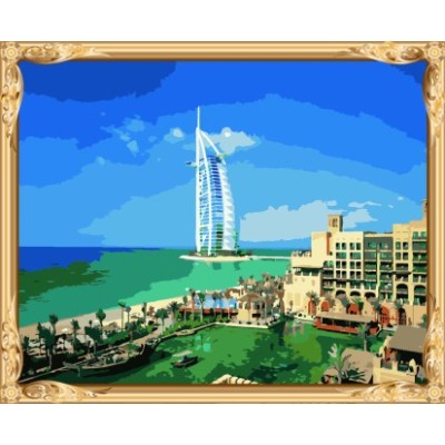 acrylic paint wall art landscape Dubai diy digital oil painting for home decor GX7571