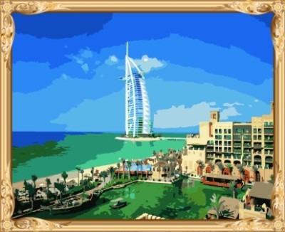 acrylic paint wall art landscape Dubai diy digital oil painting for home decor GX7571