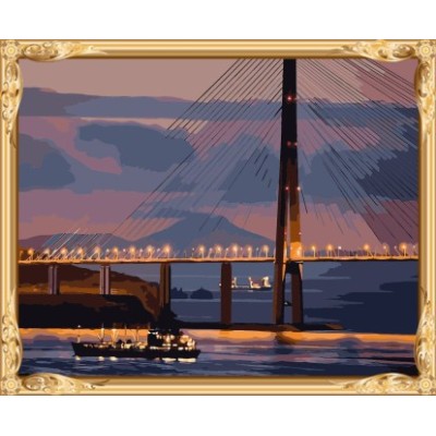 evening seascape diy pait by numbers wholesale stretched canvas for wall decor GX7595