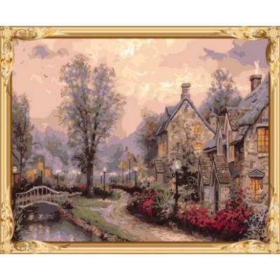 canvas oil painting by numbers kit landscape for living room decor GX7592