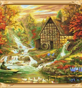 GX 7611 color by numbers landscape modern art painting for home decor