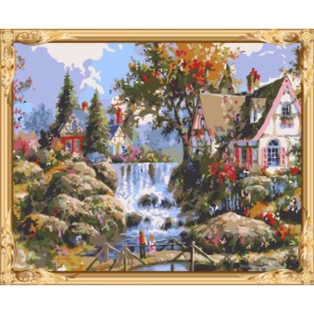 GX 7604 wall art landscape painting color by number