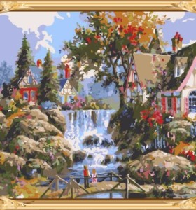 GX 7604 wall art landscape painting color by number