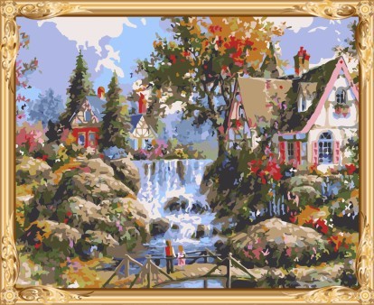 GX 7604 wall art landscape painting color by number
