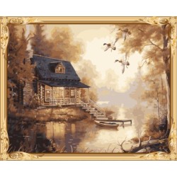 gx 7610 farbe durch zahlen Landschaft acrylfarbe set für kinder