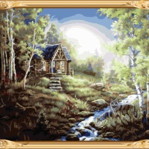 GX 7619 landscape coloring by numbers painting games for kids