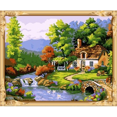 GX 7633 acrylic paint by numbers landscape oil painting for adult