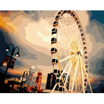 GX7663 wall art happy ferris wheel acrylic oil painting by numbers paint sets