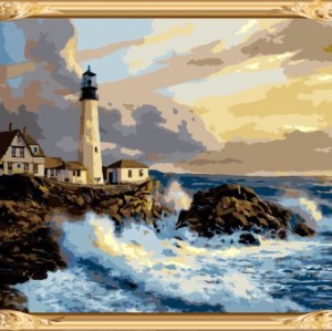 GX7682 seascape canvas oil painting by numbers paint kits