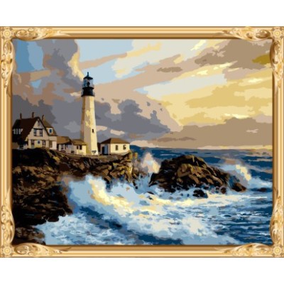GX7682 seascape canvas oil painting by numbers paint kits