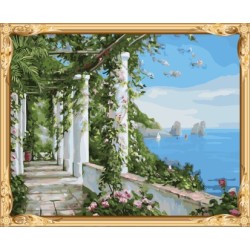 Gx7692 lona de acrílico pintura al óleo del paisaje pinturas by números