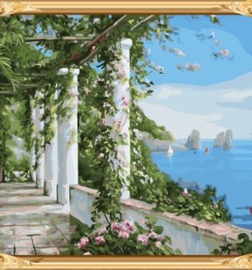 GX7692 acrylic canvas oil painting landscape paints by numbers