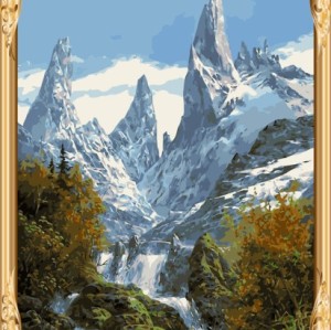GX7365 picture by numbers snow moutain naturel landscape canvas diy oil painting for living room decor