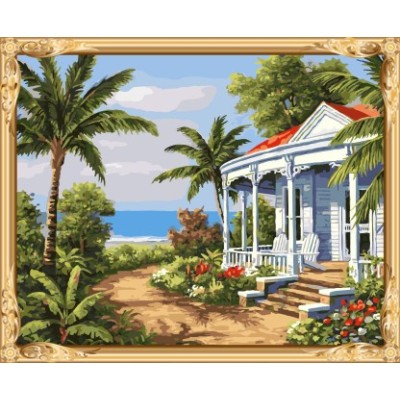 Gx7412 pintura bricolaje by números pintura al óleo del paisaje de la decoración del hogar