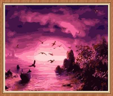 sunset seascape paintboy diy painting by numbers for wholesales GX7790