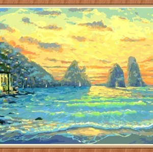 seascape oil paintings by numbers for wholesale GX7842