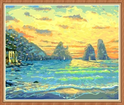seascape oil paintings by numbers for wholesale GX7842