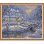 Artes artesanía paisaje de nieve para colorear by números para la decoración casera GX7836