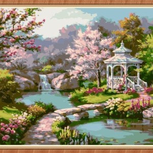 landscape canvas oil painting by numbers for wholesale GX7847