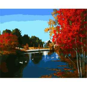 gx7932 Landschaft gemälde von zahlen mit Acrylfarben