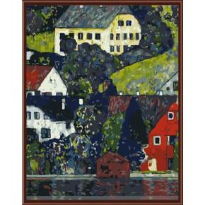 gx6447 yiwu fabrik großhandel kunst lieferanten 2015 neue abstrakte Stadtlandschaft malen nach zahlen