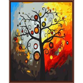 leinwand Ölgemälde abstrakten baum design Öl malen nach zahlen gx6440