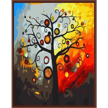 canvas oil painting abstract tree design oil painting by numbers GX6440