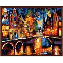 abstract painting by numbers ctiy landscrape canvas painting GX6457