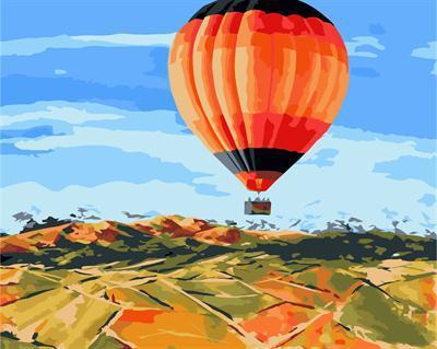 fire balloon diy oil painting by number 2015 factory hot selling picture GX6765