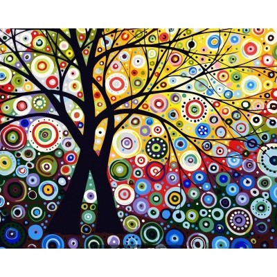paint by numbers kit abstract tree design factory new picture GX6962 yiwu wholesales