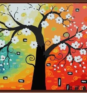 Gx6825 árbol abstracto de aceite de diseño handmaded pintura by números pintura marca del muchacho