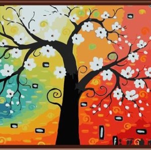 GX6825 abstract tree design oil handmaded painting by numbers paint boy brand