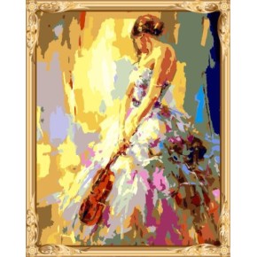 Abstrakte sexy violine frauen leinwand Ölgemälde nach zahlen-sets für schlafzimmer dekor gx7558