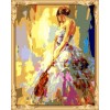 abstract sexy violin women canvas oil painting by numbers kits for bedroom decor GX7558