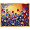 GX 7608 paint by numbers kit abstract flower canvas painting