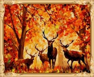 GX 7627 animal deer oil painting by numbers art supplies for kids