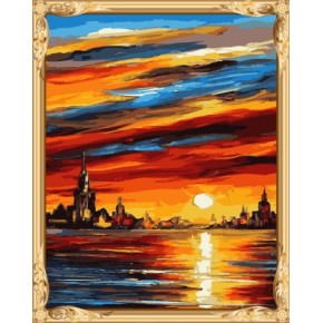 gx 7625 abstrakten acryl Sonnenuntergang seenlandschaft gemälde für wohnkultur
