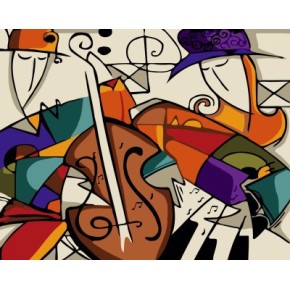 Gx 7644 wand, kunst, abstrakte porträtmalerei