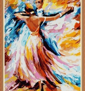 Danza mujeres y hombre pintura al óleo abstracta by números para venta al por mayor GX7864