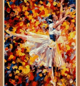 Resumen de la bailarina diy la pintura al óleo de la decoración del hogar GX7871