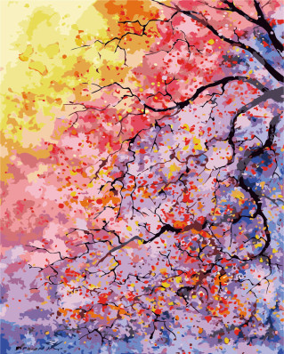 GX7940 abstract tree diy oil painting coloring by numbers for home decor