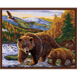 Venta de la fábrica CE de la lona juegos de pinturas, Pintura al óleo de dibujos de animales