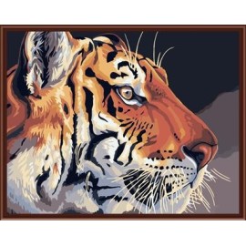 Neuware leinwand Ölgemälde kunst, diy Öl malen nach zahlen, großhandel yiwu neuware tiger-design