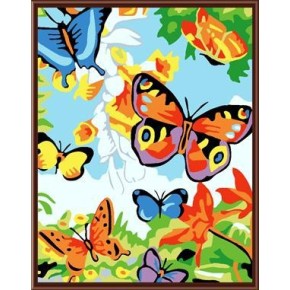 Abstrakte diy Öl malen nach zahlen, neuen schmetterling design kunst gesetzt neupreis