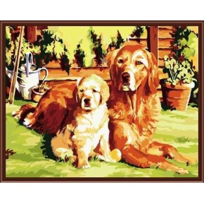 Neuware leinwand Ölgemälde kunst, diy Öl malen nach zahlen, großhandel yiwu neuware hund design