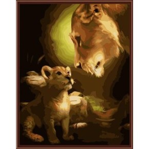Malerei kunst gesetzt färbung von Zahlen leinwand Ölgemälde tier-design gx6307