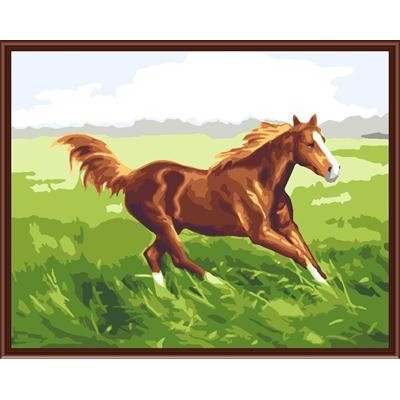 Abstracto pintura del caballo, Running horses pintura, Pintura al óleo por número 2015 GX6348
