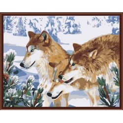 Pinturas al óleo de fotos de animales, Lona de la pintura al óleo por números, Gx6341