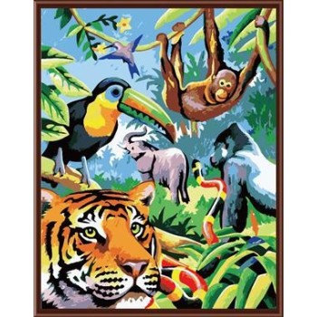 Abstract wooden frame digital oil painting by nubers factory new design GX6147